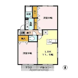 グリーンパラシオン 8【1階】の間取り