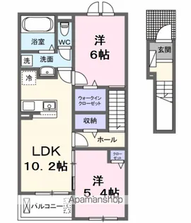 シュライン ウエスト【2階】の間取り