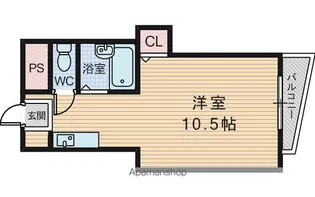 ハイツ上新小松【406号室】の間取り