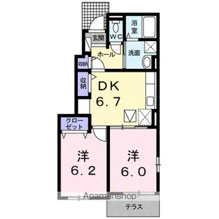 熊本県八代市豊原下町【アパート】の間取り