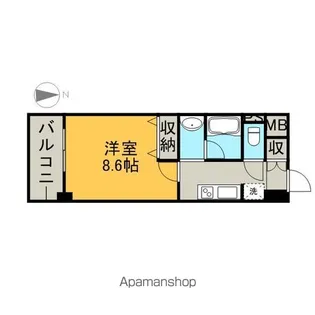 レジディア高岳【9階】の間取り