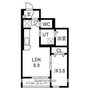 アステラス愛子【1階】の間取り