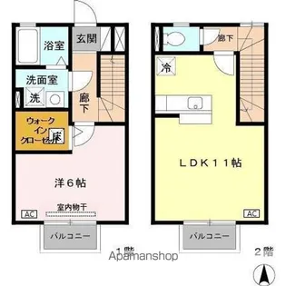 ジュネックスB【1階】の間取り