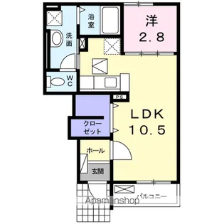 ジュネス原1番館【1階】の間取り