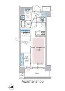 アーバネックス新御徒町駅前【6階】の間取り