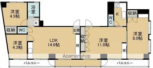 サンファンレジデンス【5階】の間取り
