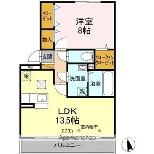 ベルヴィラージュ B【1階】の間取り