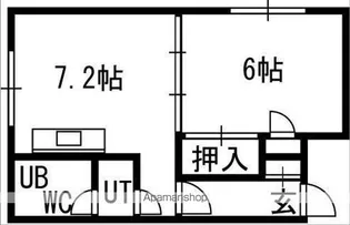 愛国たかとハイツ【1階】の間取り
