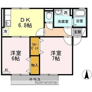 セジュール永木 Ⅱ【1階】の間取り