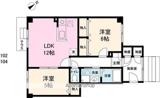 バーベナ【102号室】の間取り