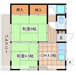 第三村島アパート【2階】の間取り