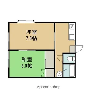 コーポアイリス【1階】の間取り