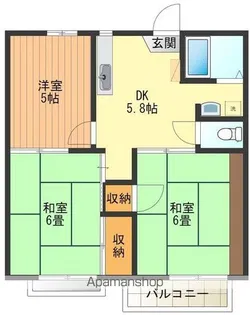 ブループラム長渕イースト【2階】の間取り