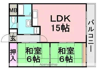 飛鳥グランドパレス【312号室】の間取り