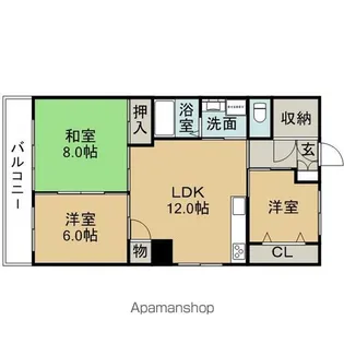 メロディーハイム【4階】の間取り