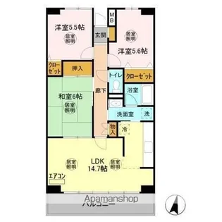 ルーチェ緑が丘A【2階】の間取り