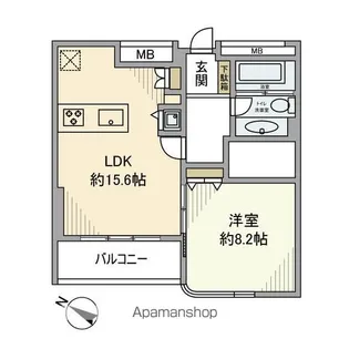 東京都渋谷区代々木4丁目【マンション】の間取り