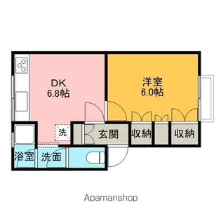ロイヤルコーポ松園【5号室】の間取り