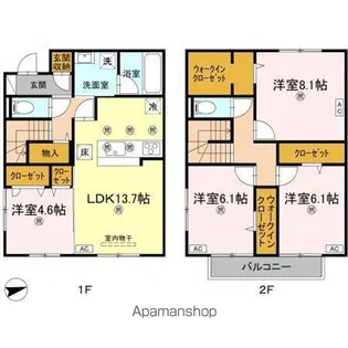 MIRAI(戸建て)【Ⅲ号室】の間取り