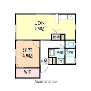 ナチュラルビレッジ富岡町 B棟【1階】の間取り