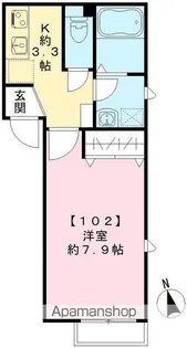 アビタシオン アネックス【102号室号室】の間取り