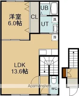 1LDKの間取り画像