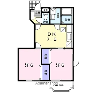 メゾン田園【1階】の間取り