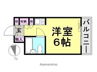 ロイヤルメゾン南武庫之荘【407号室】の間取り