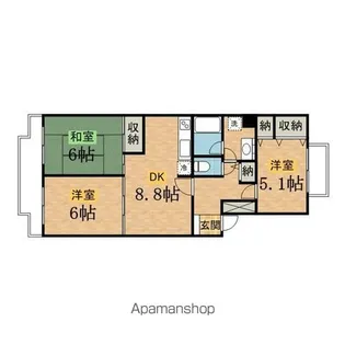 リヴェール高幡6【303号室】の間取り