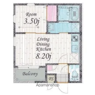 Cherim 本陣十王町 South【3階】の間取り