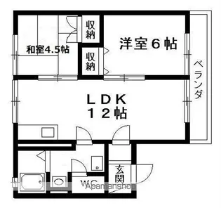 フィルネス【A104号室】の間取り