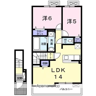 セレーノ サード【2階】の間取り