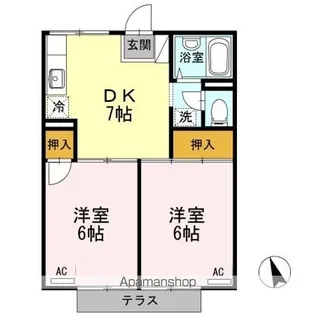 アネックスハゴロモグリーン【1階】の間取り