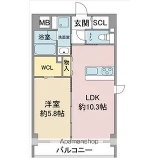 ステーションウエストタワー【5階】の間取り