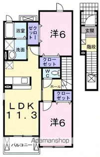 エスペランサ【2階】の間取り