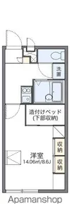 レオパレスガルデニア若葉【2階】の間取り
