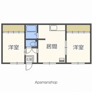 シャルム厚別【201号室】の間取り