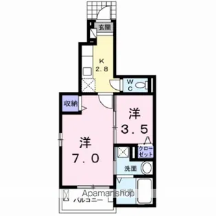 シャーロットⅡ【1階】の間取り