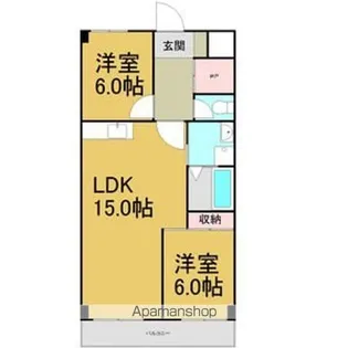 キムラマンション庄内通【2階】の間取り