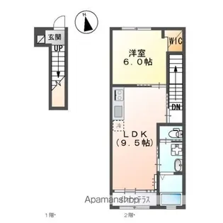 ブリスヒルズ坊金【2階】の間取り