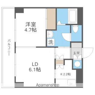 ホープ北21【7階】の間取り