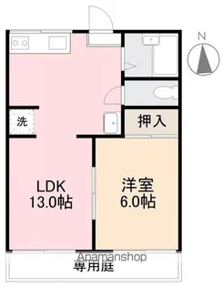リベラ三条Ⅱ【1階】の間取り