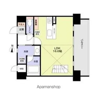 スタジオスクエア泉【9階】の間取り