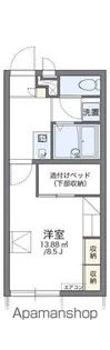 レオパレスアズール【102号室】の間取り
