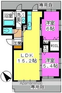 ラフィーネ【101ma号室】の間取り