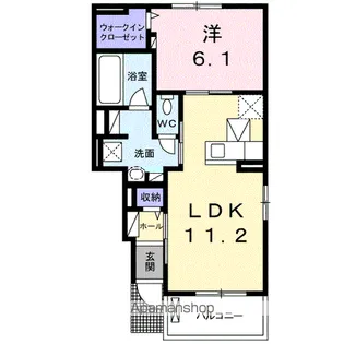 キャンディ・グレイスB【1階】の間取り