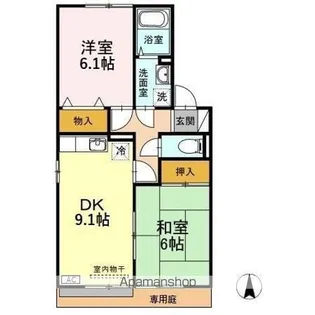 セジュール・モリ B【1階】の間取り