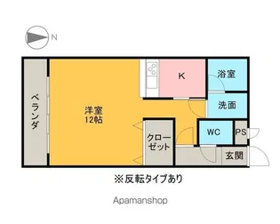 シャールロアヒルズ【102号室】の間取り