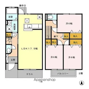 Pフラッツ【102号室】の間取り