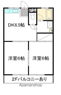 コーポミナミ【204号室】の間取り